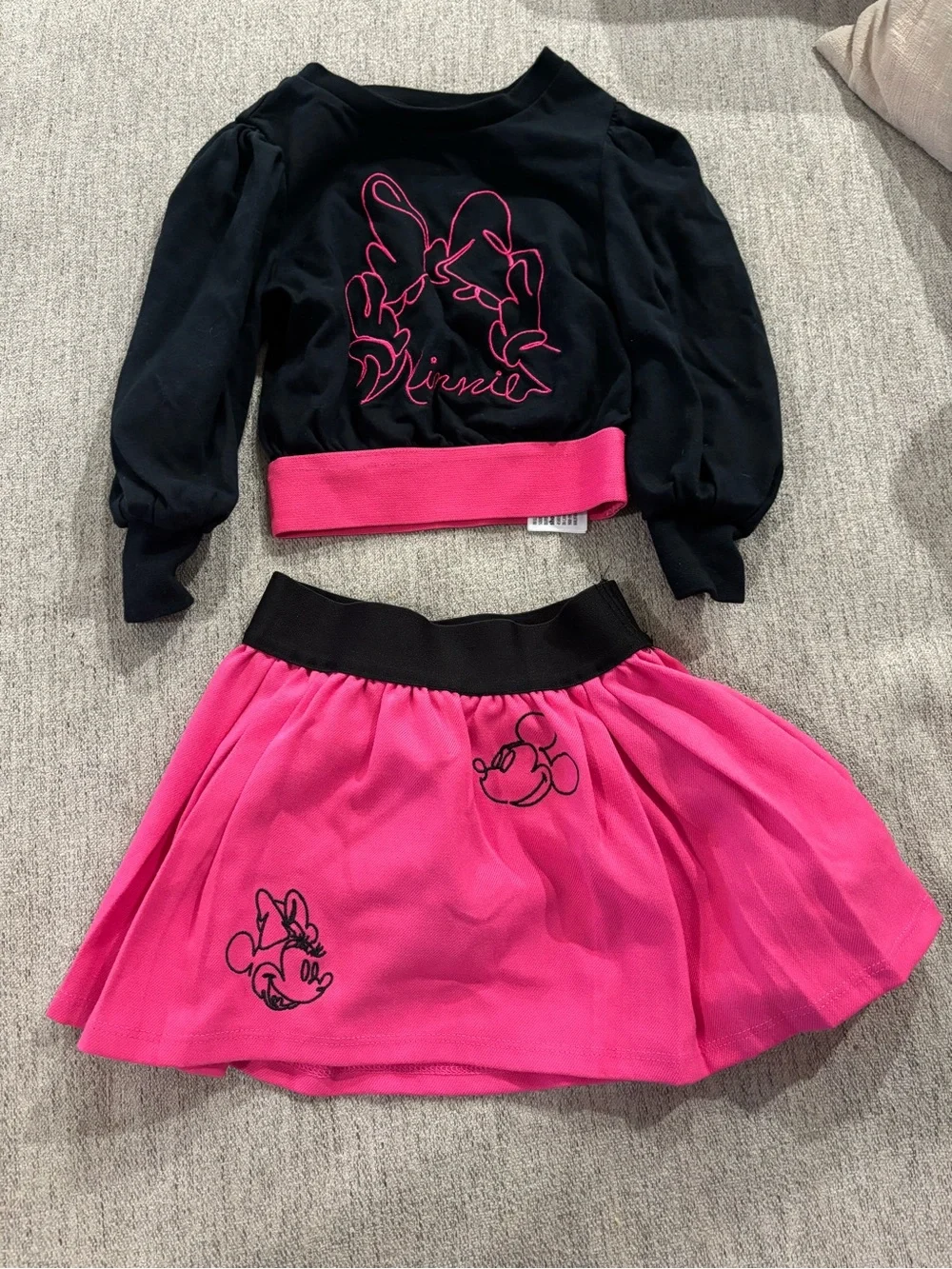 Minnie Mouse Hot Pink Skirt Set